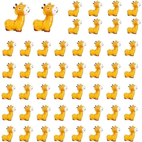 50 Pièces Mini Figurines d'animaux de la Jungle Résine Minuscules Animaux Miniatures Animaux Sauvages Miniatures Accessoires de Jardin,C (1/5)