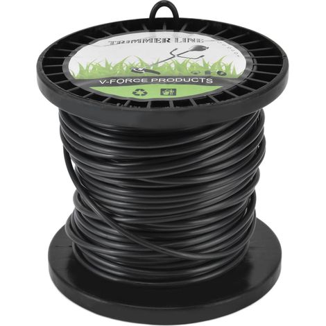 Round String Trimmer Line for Husqvarna 3.3mm Black High Cutting Efficiency Trimmer Line for Most Lawn Mowers Farm 30m (1/2)