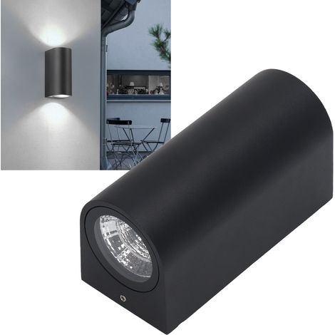 LED-Wandleuchte, Aluminium-Außenwandleuchte, Flur-/Verandabeleuchtung, wasserdichte LED-Wandleuchte, weißes Licht. (1/5)