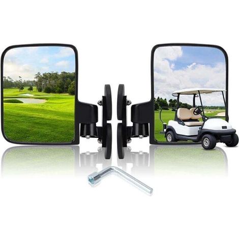 Rétroviseurs latéraux magnétiques réglables pour chariot, rétroviseurs convexes magnétiques pour golf, UTV, tracteur, chariot, chariots élévateurs, rouleaux vibrants (1/4)