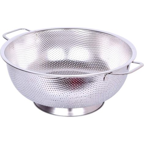 Passoire - Acier Inoxydable 304 - 5 Quarts - Trous Micro-Perforés - Base Anneau Stable - Poignées Renforcées - Pour Pâtes Légumes Fruits Salades (1/5)