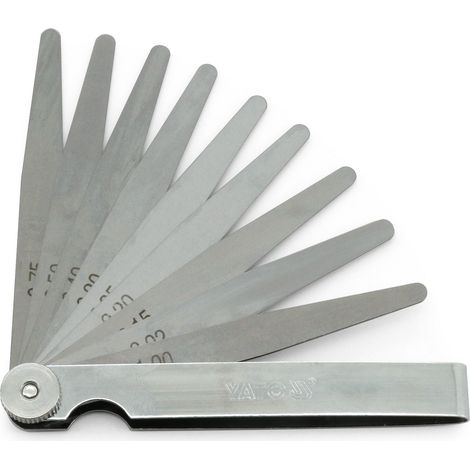 Fühlerlehre 100 mm, 10 Blätter, 0,05–0,5 mm YT-7222 yato (1/4)
