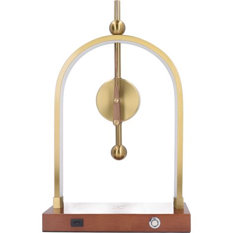 Lampe de bureau LED silencieuse avec horloge et chargeur sans fil, éclairage moderne et réglable pour chambre ou bureau, prise UE 100-240 V (1/5)