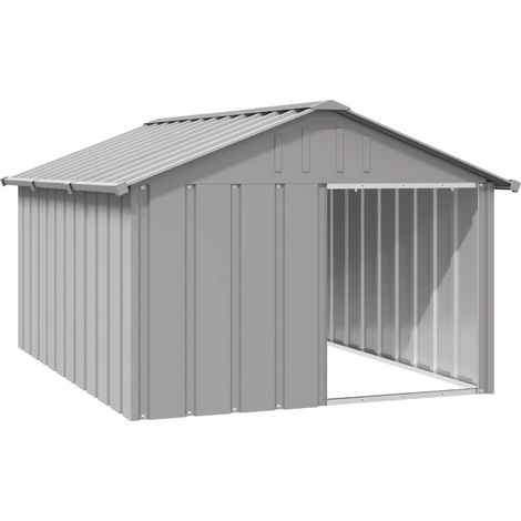 Cuccia per cani 116,5 x 153 x 81,5 cm acciaio zincato grigio 020043439