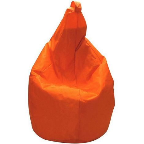 Talamo Italia Einfarbiger Sitzsack, orange Farbe, Maße 80 x 120 x 80 cm