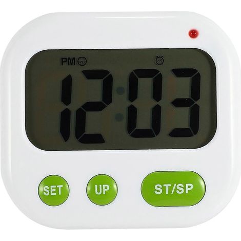 Réveil vibrant, minuteur numérique LED, montre électronique bonbon, moniteur de bureau, horloge étudiante, gadget de bureau, lumière verte et orange (1/5)