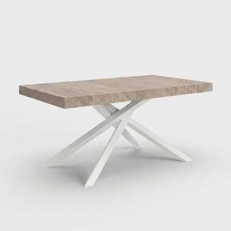 Tavolo allungabile design 12 posti 160/260x90 Shangai - Grigio