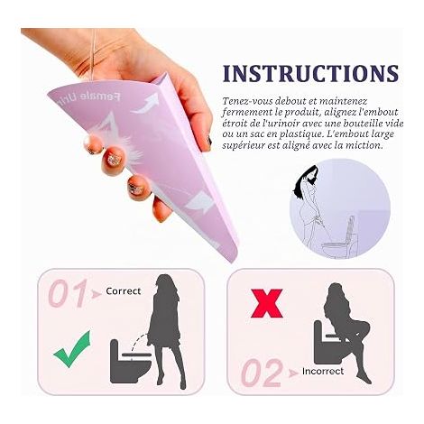 Female Urinal Paper Urinal Female Urinal for Standing Pee Urinal Urinal Urinal Female Urinal Urinal for Hiking Camping Travel (1/4)