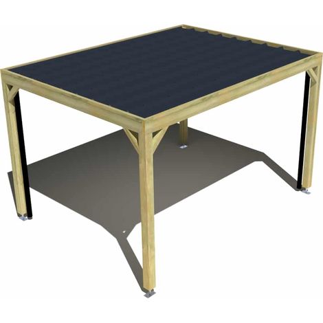Carport bois • 4m x 3m • indépendante • sens profondeur • livraison comprise (1/3)