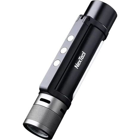 Torcia a LED, 6 in 1 1000 lumen alimentazione di emergenza USB, ABS impermeabile portatile lente di messa a fuoco retrattile torce per campeggio all'aperto, luce di allarme [classe energetica A+++] (1/5)