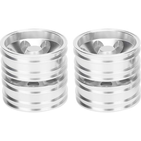 Ruedas delanteras y traseras para remolque de tractor RC Tamiya 1/14 con bujes de 7 radios