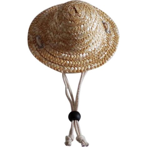 (beige)accessoires Chapeau Pour Chiens, Voyage Fantaisie Chapeaux De Paille Chapeau De Soleil Casquette Pour Petit Chiot Chat Animaux (1/5)