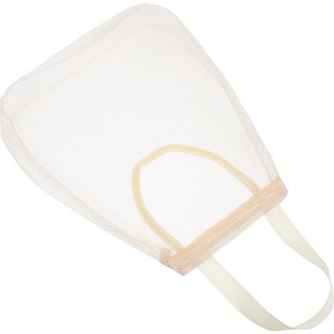 de rangement mural beige en maille de polyester pour oignons