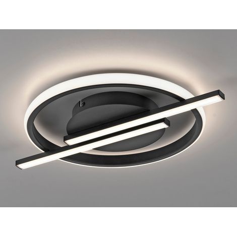 JUST LIGHT Plafonnier LED 14130-18 noir, 17,5 W, 2100 lm, 3000 K, dimmable