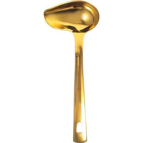 Louche sauce inox 304 dorée petite, pour huile/vinaigrette maison, résistante (1/5)