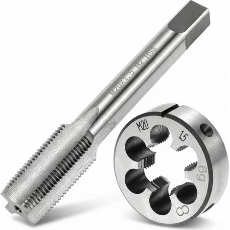 Taraud M20 x 1,5 mm, jeu de Tarauds et Filières - bricolage - atelier - outil - quincaillerie (1/5)