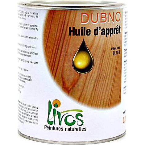 5L-incolore-Sous-couche bois intérieure DUBNO pour lasure ou laque 1L/15m2 Livos (1/2)