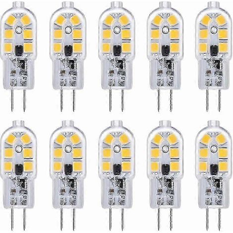 Ampoule LED G4 12 V AC/DC 25-26 V non dimmable pour camping-car/hotte de cuisine. Ampoule LED G4 12 V 2 W blanc froid 6000 K équivalent halogène G4 bi-broches 10 W 20 W 200 lm (1/3)