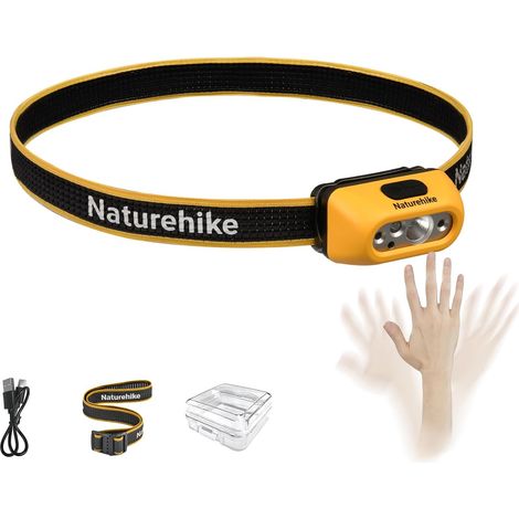 Lampe frontale rechargeable – 400 lumens IP66 étanche avec chargement USB, design léger 72 g pour course et camping (1/5)