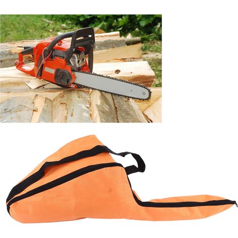 Sacoche de rangement orange pour tronçonneuse portative, sac de protection pour tronçonneuse, accessoires pour outils de jardin (1/5)