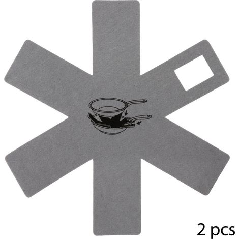 2er-set kratzschutz aus grauem filz - 5five
