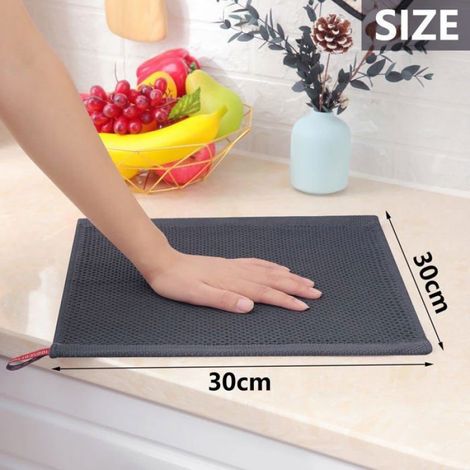 Torcheon - Coton 100 % - 30 x 30 cm - Cuisine - Lot de 6 (1/5)