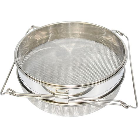 Filtre À Miel Double - Acier Inoxydable 304 - Télescopique Réglable Jusqu'à 45 cm - Pour Ruchers Et Filtration De Liquides - 1 Pièce