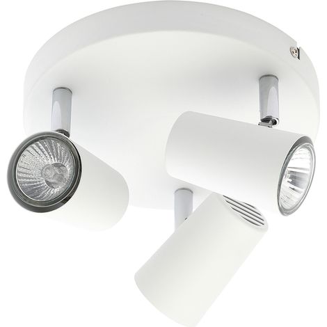 Litecraft Chobham Spotlight Plate Adjustable Ceiling 3 Light - White (1/5)