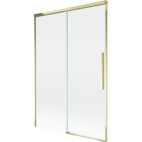 Mexen Rox parete doccia 2-ante scorrevole 120 x 150 cm, trasparente, oro - 8C9-120-001-50-00