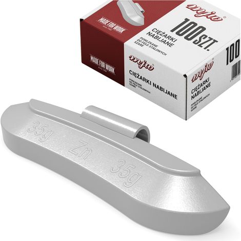 Zink-Klebegewichte für Stahlfelgen, 35 g, 50 Stück zur Radauswuchtung