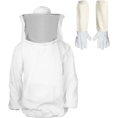 Traje de apicultor con guantes largos y velo para una protección óptima contra las picaduras de abejas - XL (1/5)