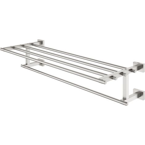 Grohe Essentials Cube Toallero múltiple Supersteel Infinity Finish, 40512DC1