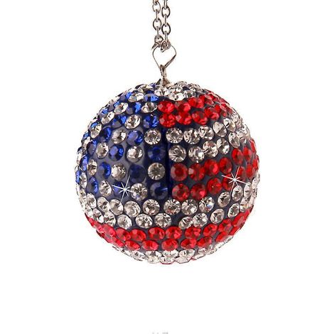 Strass-Auto-Anhänger, Auto-Innenausstattung, kreative Hängekugel, Auto-Accessoires zur Dekoration (US-Flagge)-453.5cm (1/3)