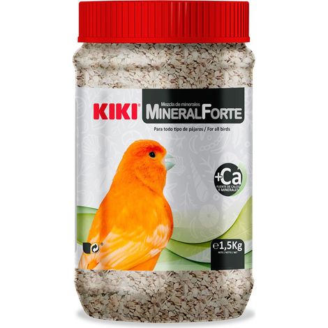 Kiki Mineral Forte - Suplemento Mineral para Pájaros con Coral y Algas - 1,5 Kg