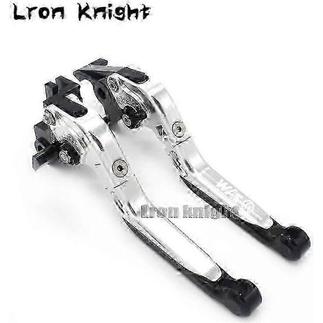 Compatible avec les motos Sym T2 T3 Sb300 Wolf250 T2/t3 Sb 300 Wolf 250 : levier de frein et d'embrayage CNC réglable, pliable et extensible avec logo (Q) (1/5)