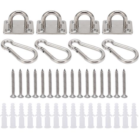 Kit de suspension robuste en acier inoxydable avec crochets pour hamac de yoga suspendu au plafond (1/5)