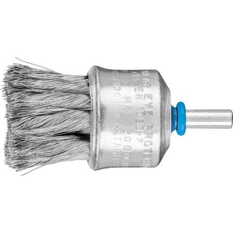 PFERD TOOLS Pinselbürste mit Kunststoffschutz gezopft PBG Ø30mm Schaft-Ø6 mm Edelstahl-Draht-Ø0,15 10 Stk (1/5)