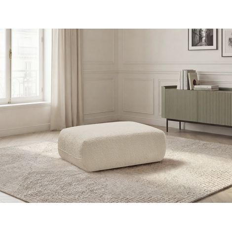BOBOCHIC - Pouf ANDA tissu chenille   Beige