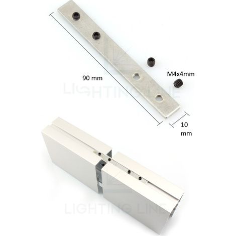 LASTRINA GIUNZIONE DIRITTA PER PROFILO PER LED RETTANGOLARE 21X16 LEDPOINT