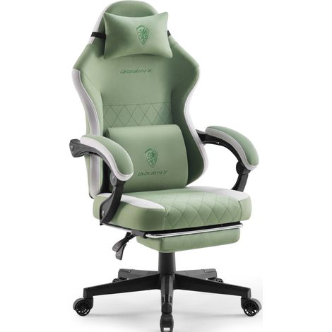 Fauteuil de bureau ergonomique massant S, assise XXL sans ailes, repose-pieds, inclinable 90-135°, 135 kg (1/5)