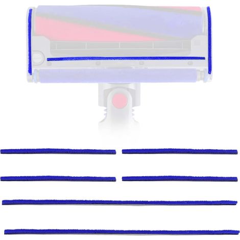 Pack of 6 Bandes en Peluche Souples pour Dyson V6 V7 V8 V10 V11 Ensemble de Bandes Collantes en Peluche Rouleau Doux pour Aspirateur Dyson Accessoires Soft Roller (1/5)