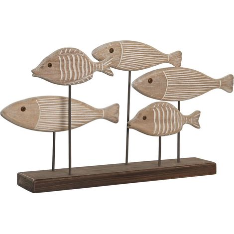 Figure Paulownia 51X8X27 Poissons Porté (1/3)