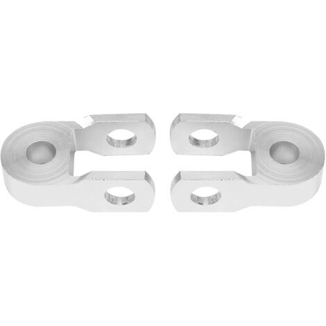 2PCS Moto-amortisseur Arrière Universel Rison, Extension de Hauteur avec Vis, Alliage en Aluminium argenté, Amélioration de l'amortissement, Augmentation de la Hauteur de 3 Cm, (1/5)