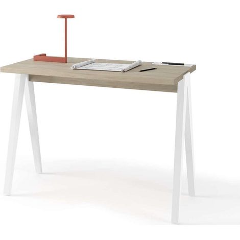 Mesa estudio Mod-629 acabado roble/blanco, 47x 107 x 78 cm (fondo x ancho x alto) (1/5)