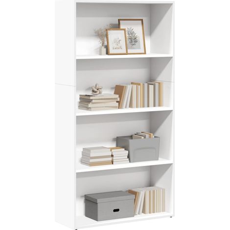 vidaXL Bookcase White 80x30x152 cm Engineered Wood