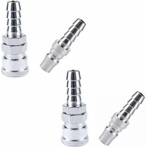 [JAMAIS UTILISÉ] Raccord rapide pour air comprimé, flexible d'air, connecteur coupleur, raccord pneumatique pour compresseur, raccord rapide pneumatique (2 paires SH20 + PH20) (1/4)