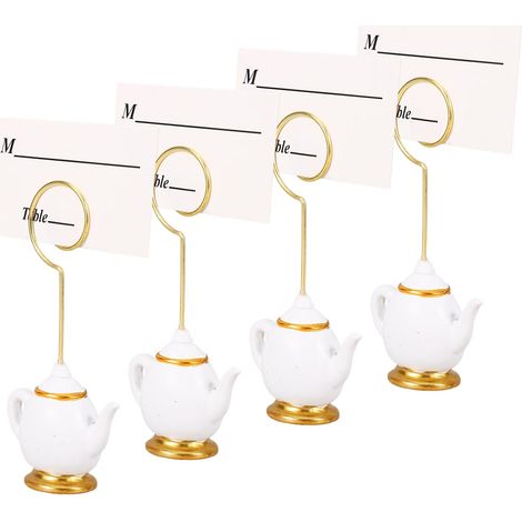 Porte-numéro De Table En Résine Pinces Pour Marque-places Pour Photos De Mariage (1/4)