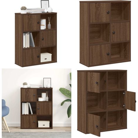 vidaXL Bibliothèque chêne marron 60x24x76,5 cm bois d'ingénierie (1/5)