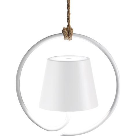 Lampe À Suspension Led Rechargeable Et Dimmable Poldina Bianca (1/5)