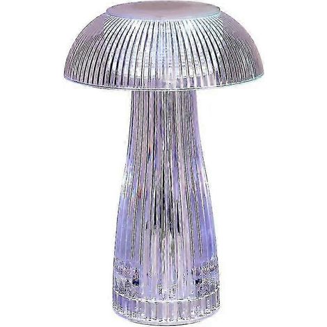 Veilleuse transparente en forme de champignon, lampe de chevet en forme de méduse, décoration d'ambiance, lampe de table en cristal, cadeau de Noël (1/5)